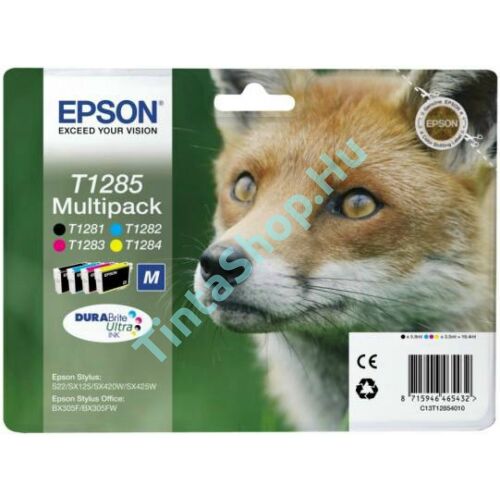 Epson T1285 BCMY Multipack eredeti (gyári, új) tintapatron