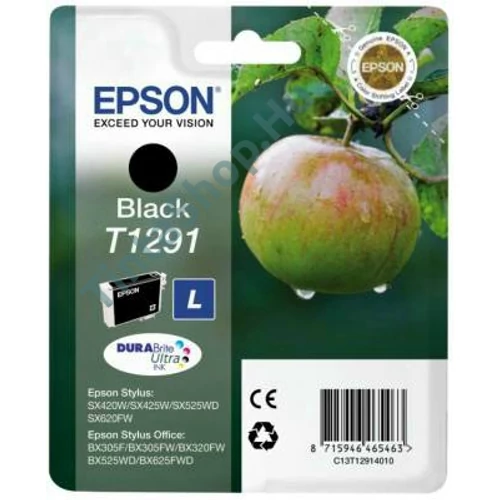 Epson T1291 BK fekete (BK-Black) eredeti (gyári, új) tintapatron