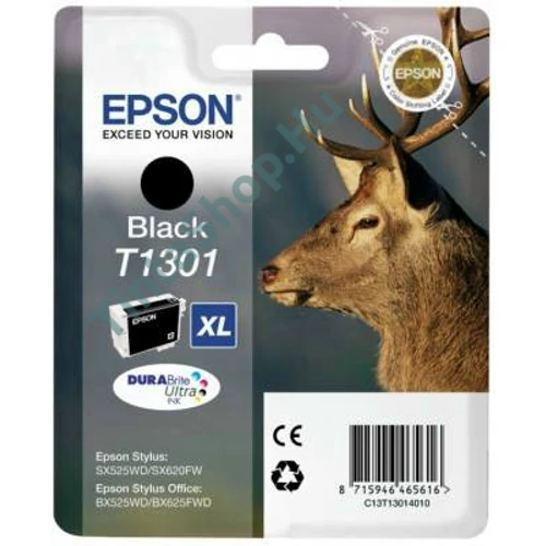 Epson T1301 BK XL fekete (BK-Black) nagy kapacitású eredeti (gyári, új) tintapatron