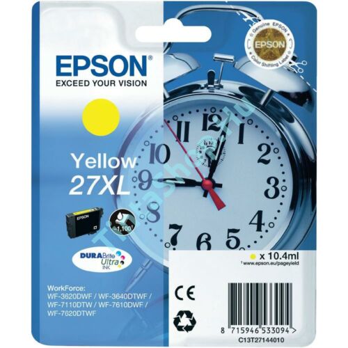 Epson T2714 (No.27 XL) YL sárga (YL-Yellow) nagy kapacitású eredeti (gyári, új) tintapatron