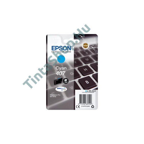 Epson T07U2 (407) CY cián (kék) (CY-Cyan) eredeti (gyári, új) tintapatron
