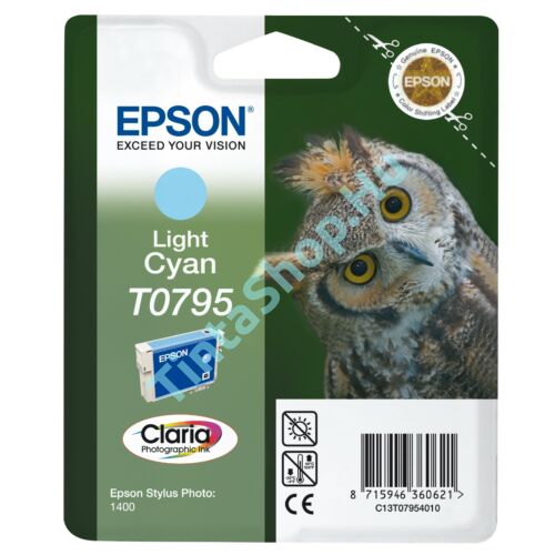 Epson T0795 LC v.cián (v.kék) (LC-Light Cyan) eredeti (gyári, új) tintapatron