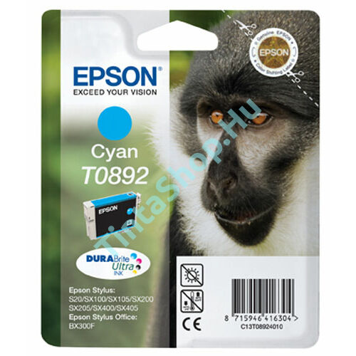 Epson T0892 CY cián (kék) (CY-Cyan) eredeti (gyári, új) tintapatron