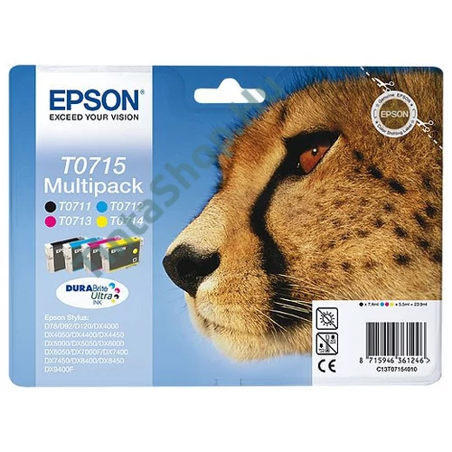 Epson T0715 BCMY Multipack eredeti (gyári, új) tintapatron