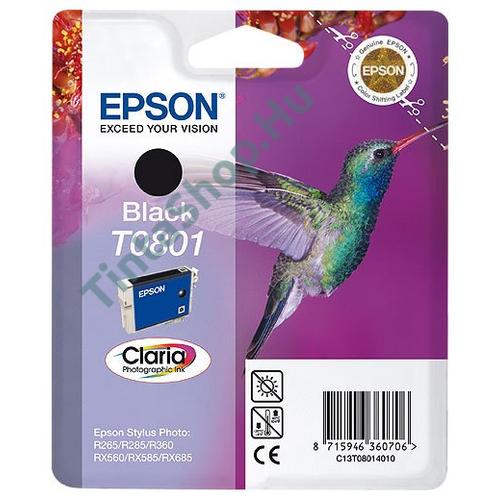 Epson T0801 BK fekete (BK-Black) eredeti (gyári, új) tintapatron