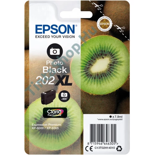 Epson T02G1 (202XL) BK XL fekete (BK-Black) nagy kapacitású eredeti (gyári, új) tintapatron