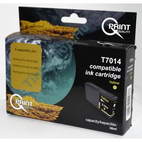 Epson T7014 YL XL sárga (YL-Yellow) nagy kapacitású kompatibilis (utángyártott) tintapatron