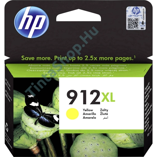 HP 3YL83AE (No.912 XL) YL-Yellow sárga nagy kapacitású eredeti (gyári, új) tintapatron