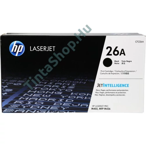 HP CF226A (No.26A) BK fekete (BK-Black) eredeti (gyári, új) toner