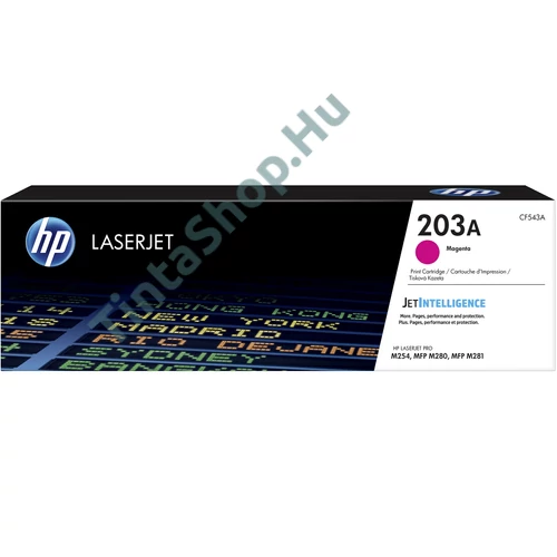 HP CF543A (No.203A) MG bíbor (piros) (MG-Magenta) eredeti (gyári, új) toner