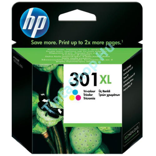 !AKCIÓS! HP CH564EE (No.301 C XL) színes (C-Color) nagy kapacitású eredeti gyári tintapatron (2023. 06. havi lejáratú) (garancia nélküli)