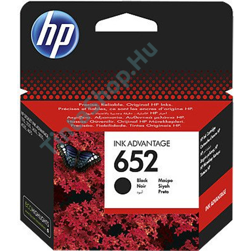 HP F6V25AE (No.652) BK fekete (BK-Black) eredeti (gyári, új) tintapatron