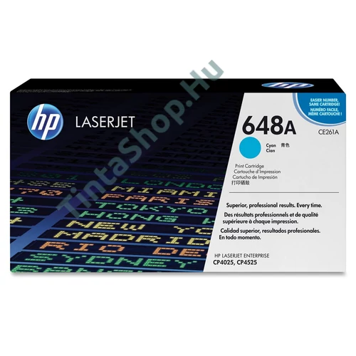 HP CE261A (No.648A) CY cián (kék) (CY-Cyan) eredeti (gyári, új) toner