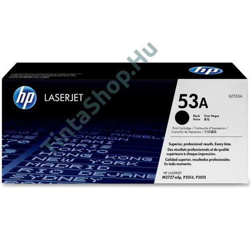 HP Q7553A (No.53A) BK fekete (BK-Black) eredeti (gyári, új) toner