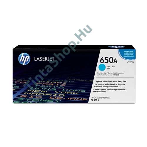 HP CE271A (No.650A) CY cián (kék) (CY-Cyan) eredeti (gyári, új) toner