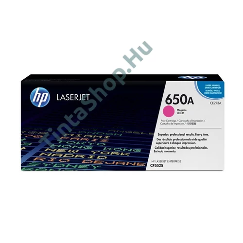 HP CE273A (No.650A) MG bíbor (piros) (MG-Magenta) eredeti (gyári, új) toner