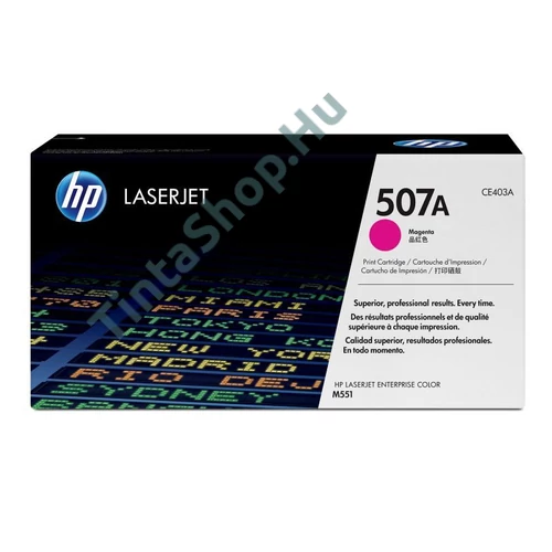 HP CE403A (No.507A) MG bíbor (piros) (MG-Magenta) eredeti (gyári, új) toner