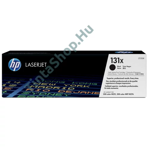 HP CF210X (No.131X) BK fekete (BK-Black) nagy kapacitású eredeti (gyári, új) toner