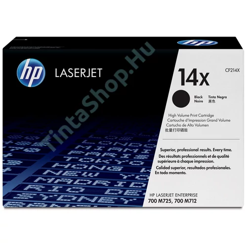 HP CF214X (No.14X) BK fekete (BK-Black) nagy kapacitású eredeti (gyári, új) toner