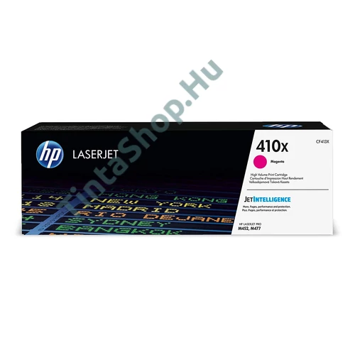 HP CF413X (No.410X) MG bíbor (piros) (MG-Magenta) nagy kapacitású eredeti (gyári, új) toner