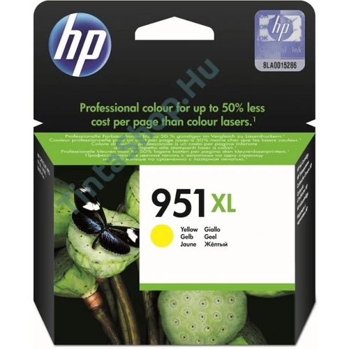 HP CN048AE (No.951 XL) YL sárga (YL-Yellow) nagy kapacitású eredeti (gyári, új) tintapatron