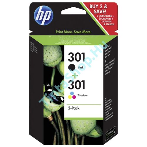 HP N9J72AE (301) (Black-Color) eredeti (gyári, új) multipack