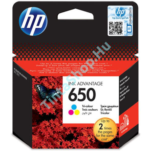 HP CZ102AE (No.650) C színes (C-Color) eredeti (gyári, új) tintapatron