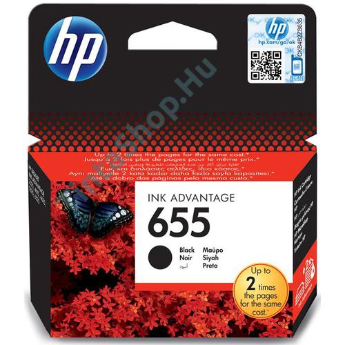 HP CZ109AE (No.655) BK fekete (BK-Black) eredeti (gyári, új) tintapatron