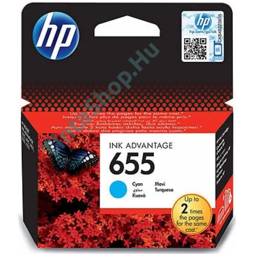HP CZ110AE (No.655) CY cián (kék) (CY-Cyan) eredeti (gyári, új) tintapatron