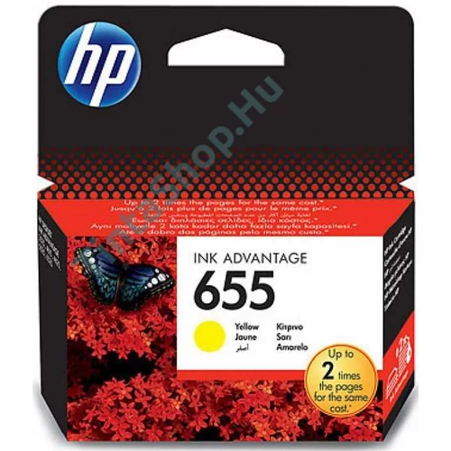 HP CZ112AE (No.655) YL sárga (YL-Yellow) eredeti (gyári, új) tintapatron