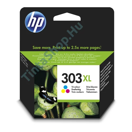 HP T6N03AE (303XL) C színes (C-Color) nagy kapacitású eredeti (gyári, új) tintapatron