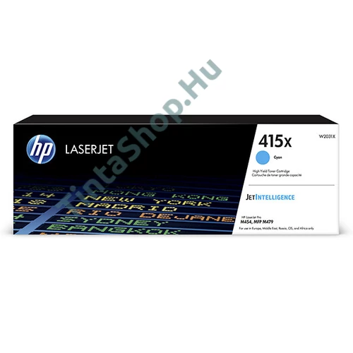 HP W2031X (No.415X) CY cián-kék (CY-Cyan) nagy kapacitású eredeti (gyári, új) toner