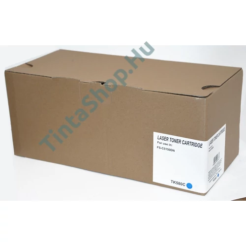 Kyocera TK-580 CY cián (kék) (Cy-Cyan) kompatibilis (utángyártott) toner