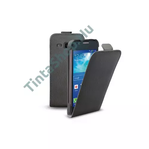 SURAZO Samsung Galaxy Ace 4 Bőr Fliptok, Fekete