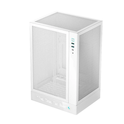 DeepCool Számítógépház - CH170 DIGITAL WH (fekete, Mini-ITX, 2xUSB3.0, Type-C, fehér)