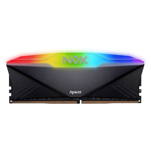 Apacer Memória Desktop - 16GB KIT DDR4 NOX RGB AURA2 (2x8GB, 3200MHz, CL16, 1.35V, hűtőbordás)