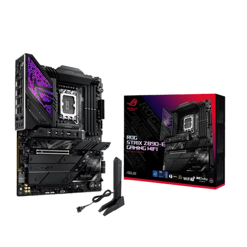Asus Alaplap - Intel ROG STRIX Z890-E GAMING WIFI LGA1851 (Z890, ATX, 4xDDR5 8800+MHz, 4xSATA3, 7xM.2, HDMI+DP)