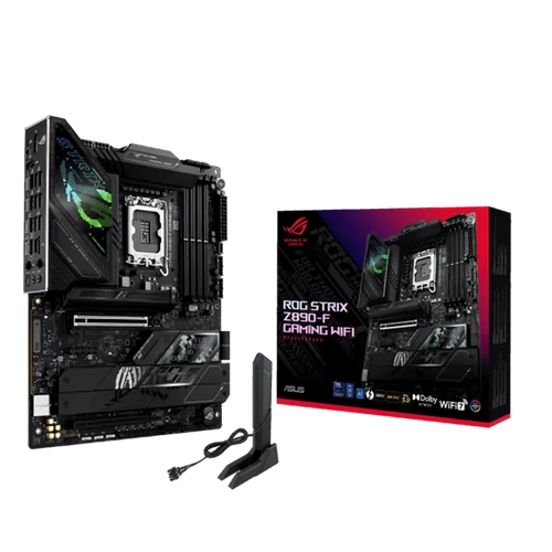 Asus Alaplap - Intel ROG STRIX Z890-F GAMING WIFI LGA1851 (Z890, ATX, 4xDDR5 8600+MHz, 4xSATA3, 5xM.2, HDMI+DP)