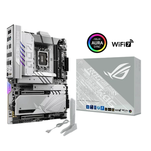 Asus Alaplap - Intel ROG MAXIMUS Z890 APEX LGA1851 (Z890, ATX, 4xDDR5 9600+MHz, 4xSATA3, 6xM.2, 2xThunderbolt)