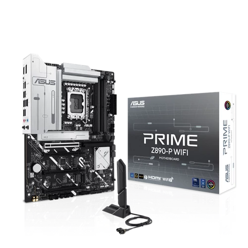 Asus Alaplap - Intel PRIME Z890-P WIFI LGA1851 (Z890, ATX, 4xDDR5 8666+MHz, 4xSATA3, 4xM.2, HDMI+DP)
