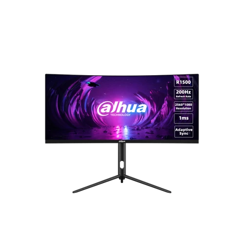 Dahua Monitor 30" Gaming - LM30-E330CA (VA; 21:9; 2560x1080; 1ms; 200Hz; 250cd; HDMIx2; DPx2; Mag.áll.; Ívelt)