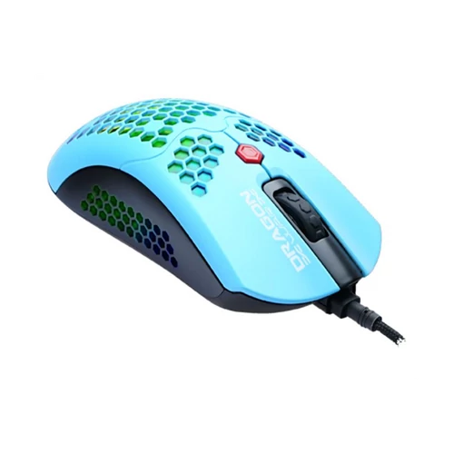 Dragon War Egér - Phoenix Honeycomb (Vezetékes, Optikai, USB, 12000 DPI, 7 gomb, kék)