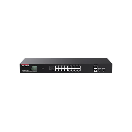 IP-COM Switch PoE - G1120P-16-150W (18x1Gbps; 2x SFP; 16 af/at PoE+ port; 135W, Rackbe szerelhető)