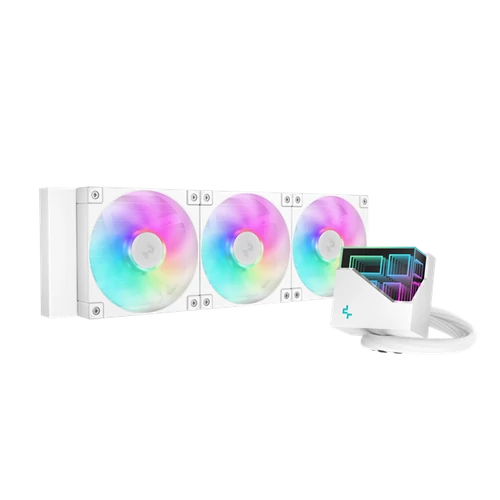 DeepCool CPU Water Cooler - LT360 WH ARGB (max 19dB; max. 145,86 m3/h; 3x12cm. fehér)