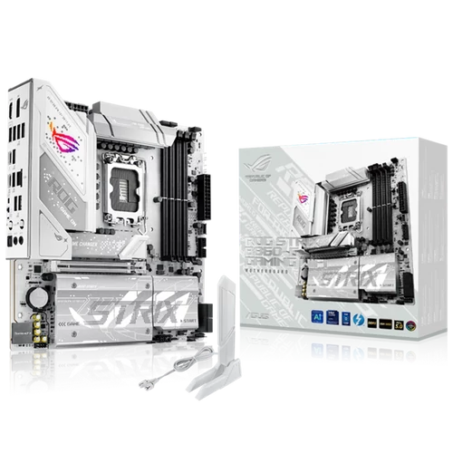 Asus Alaplap - Intel ROG STRIX B860-G GAMING WIFI s1851 (B860, 4xDDR5 9066+MHz, 4xSATA3, 4xM.2, HDMI+DP+Thunderbolt4)