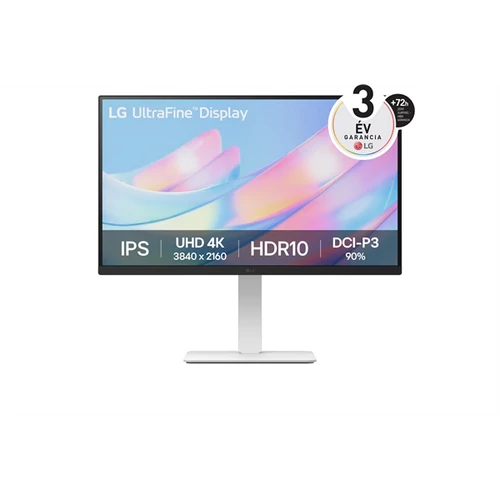 LG Monitor 27" - 27US550-W (IPS; 16:9; 3840x2160; 5ms; 300cd; 60Hz; DP, HDMIx2, HDR; Pivot)
