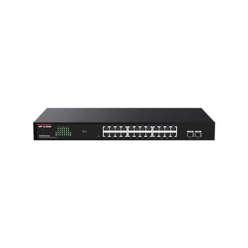 IP-COM Switch Menedzselhető - G2226F (24x1Gbps + 2x1Gbps SFP;  52Gbps; Rack)
