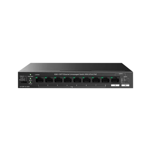 IP-COM Switch PoE - G1110PF-8-120W (9x1Gbps; 1x SFP; 8x af/at PoE port; 110W, 20Gbps)