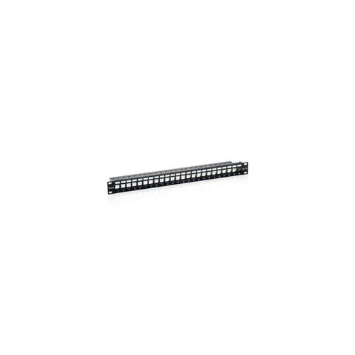 Equip Keystone Patch Panel - 769124 (24 port, 1U, árnyékolt, fekete)