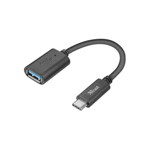 Trust Kábel - USB-C - USB3.0 (10cm; fekete; USB-C - USB-A csatlakozó)